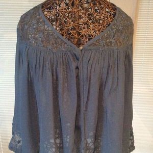 Charlie Paige Sheer cover up small blue